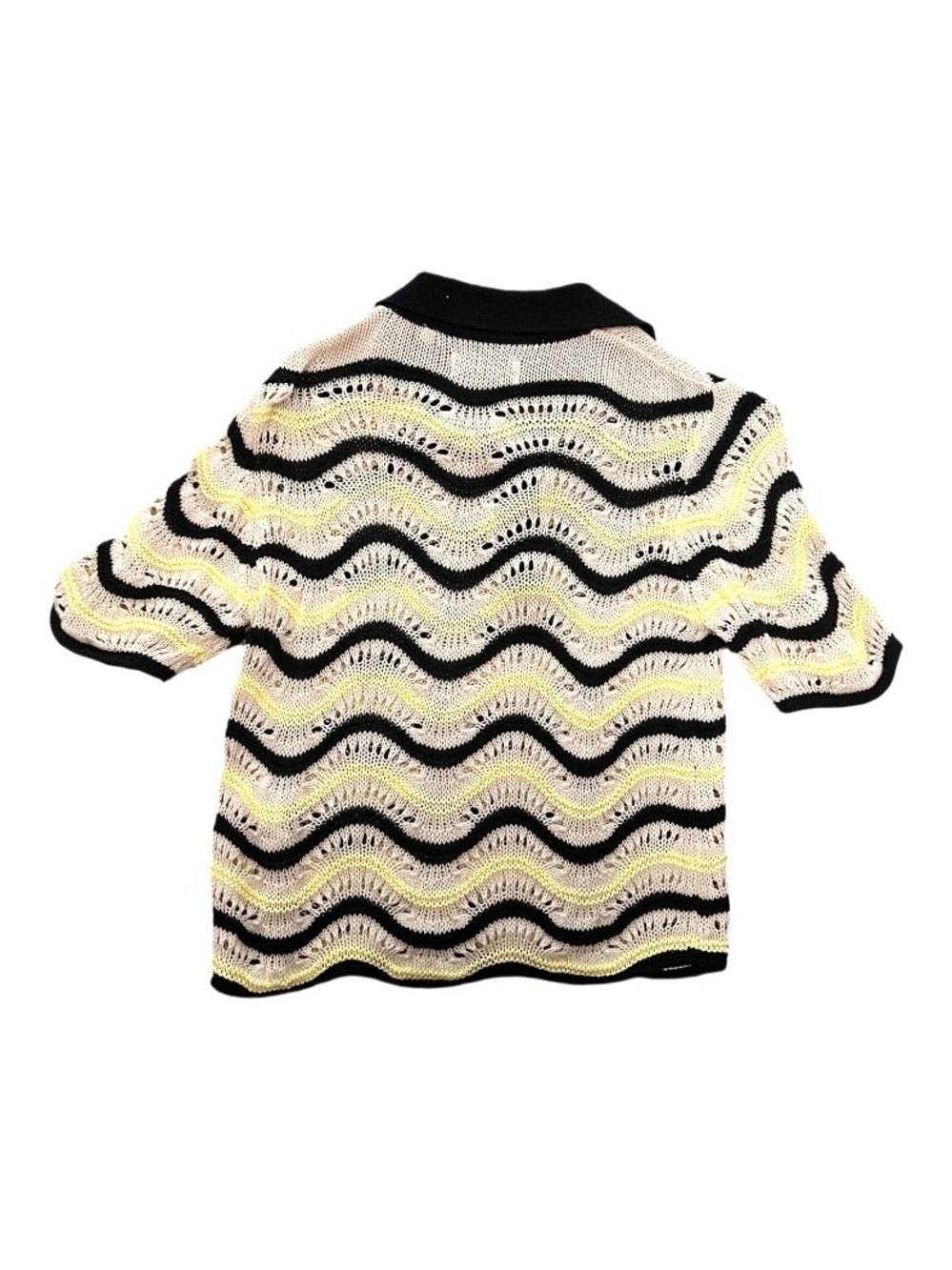 KOTN - Sabah Cropped Polo in Yellow, Blue and White - Small - NWOT - Picture 5 of 8